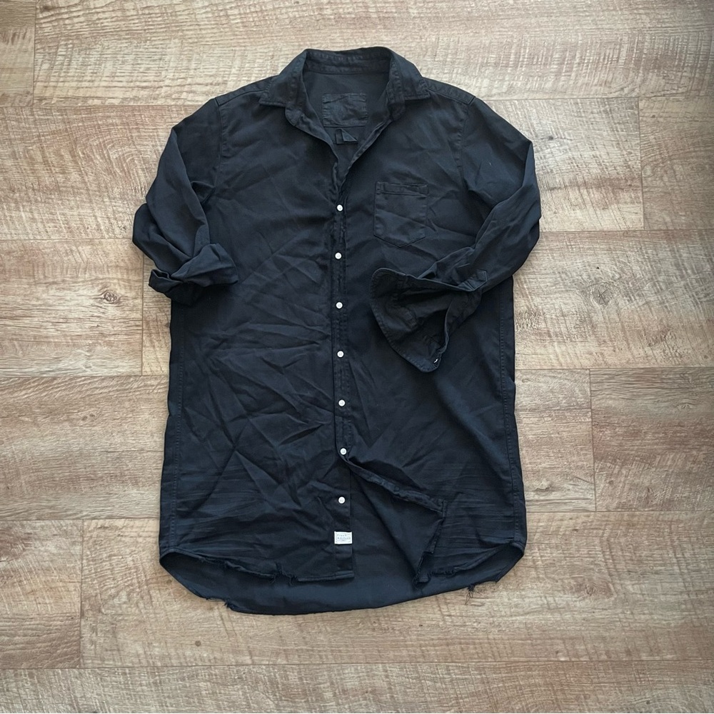 Frank & Eileen Black Relaxed Button-Down Dress